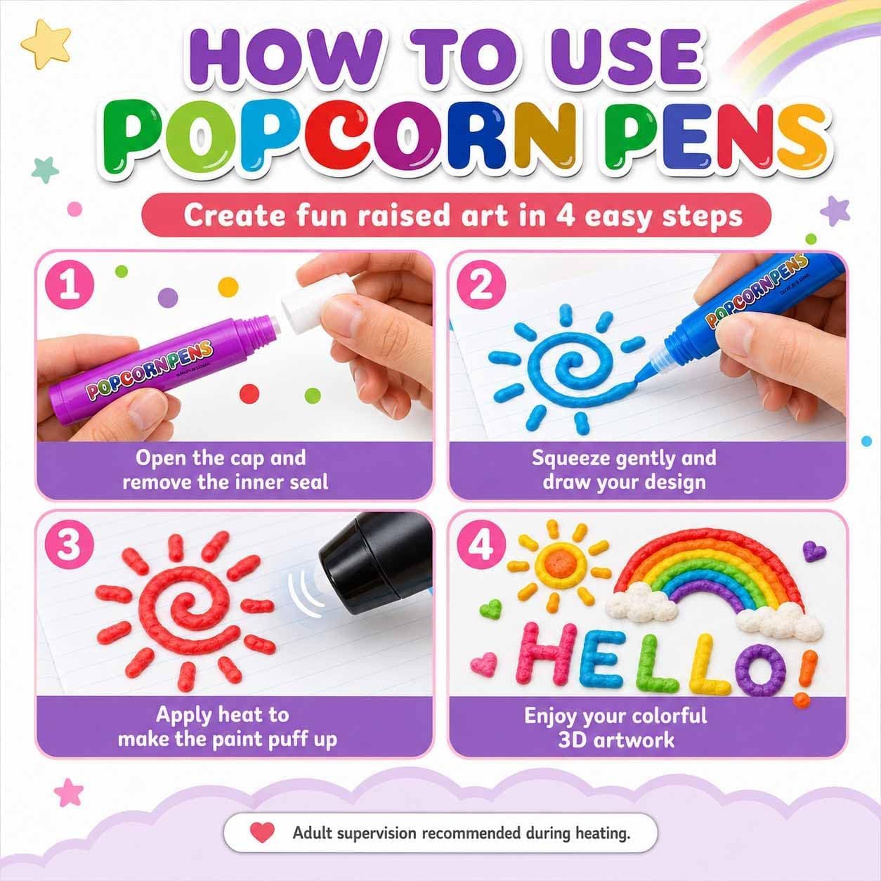 Magic Puffy Popcorn Pens 3D Pu - огляд і ціна Copic Marker Sketch